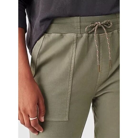 Faherty Traveler Pant Dark Olive Drawstring Womens Size XS MSRP $148 - Picture 3 of 12